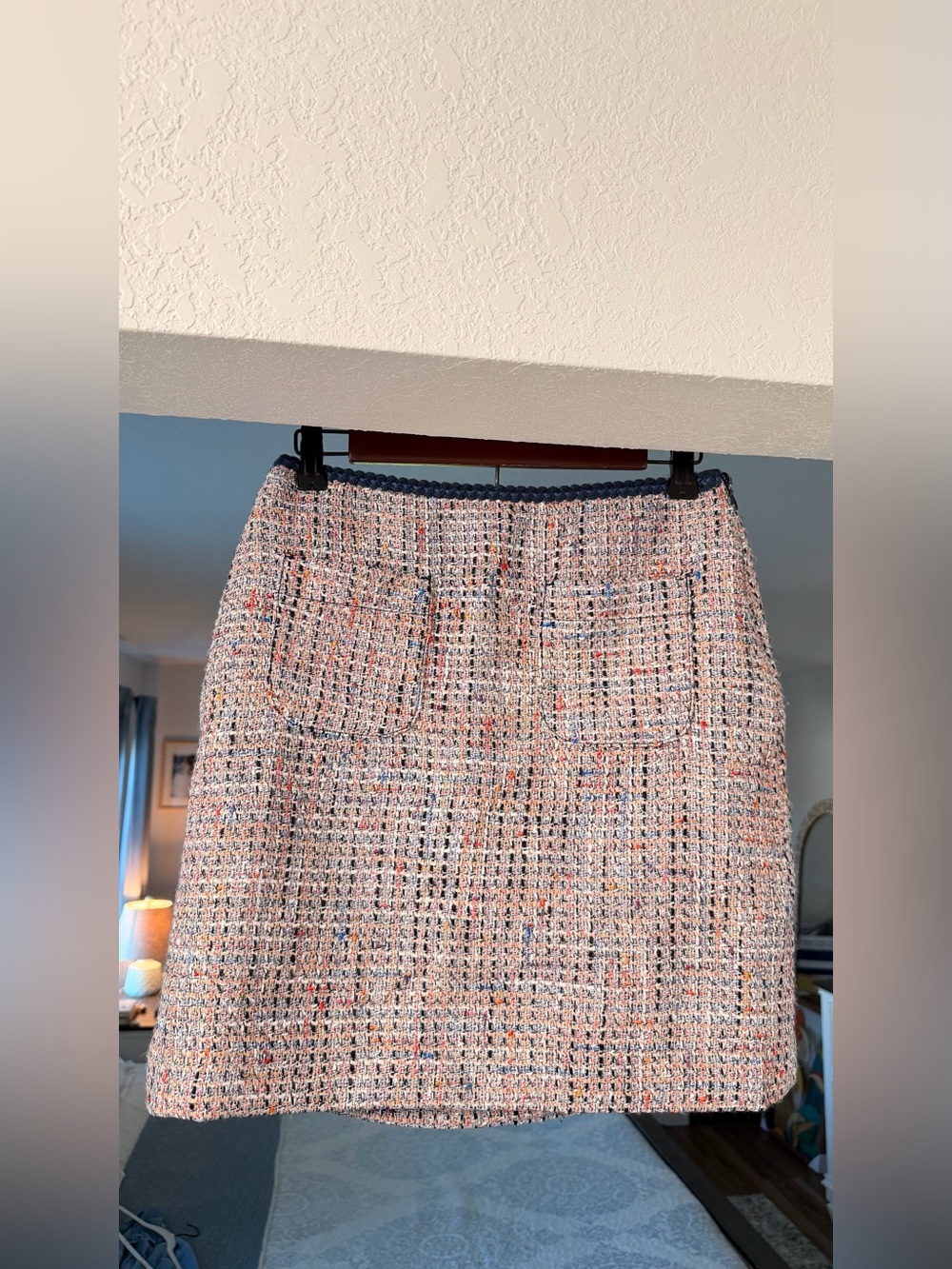Loft Multicolor Tweed Mini Skirt